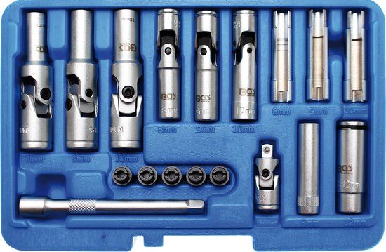 BGS 9026 Bougie dopsleutelset 18-dlg.