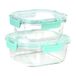 Cofan Home Vierkante container 520 ml / 800 ml | voedselcontainer | 2 containers + 2 deksels | luchtdicht | BPA-vrij