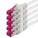 1aTTack.de 10m - wit - 5 stuks - CAT6a (10Gb/s) netwerkkabel S-FTP CAT 6a LAN-kabel - GHMT-gecertificeerd PIMF 500 MHz Cat5 Cat5e Cat6 Cat6a Cat7 voor switch, router, modem, internet