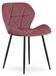 Leobert Chaise - Mango - Velours, rose foncé / Pieds noirs