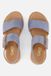 Gabor Comfort Gabor Dames Platte Sandalen Blauw Leer Maat 38.5