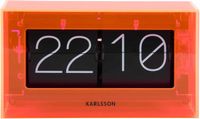 Karlsson Tafelklok Boxed Flip - Oranje - 20.7x7.1x11.7cm - Scandinavisch