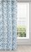 Eurofirany ROSALI Microfiber gordijn met bloemenpatroon en ogen, 1 stuk, gordijn, luchtig, licht, semi-transparant, patroon 140 x 250 cm, wit en blauw
