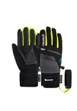 Reusch Travis GORE-TEX Junior Vingerhandschoenen Zwart-Geel Maat 5