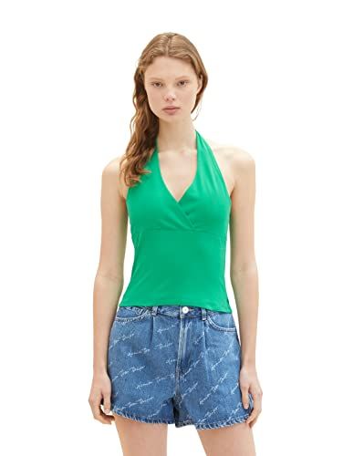 TOM TAILOR Denim Dames Top - 17327-Vibrant Light Green - XXL