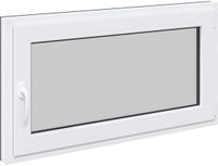 vidaXL Kelderraam RISOR 120 x 60 cm Wit Dubbel Glas PVC Links Binnendraaiend Geluidswerend Thermisch Isolerend Makkelijk Schoonmaken Met Ventilatie