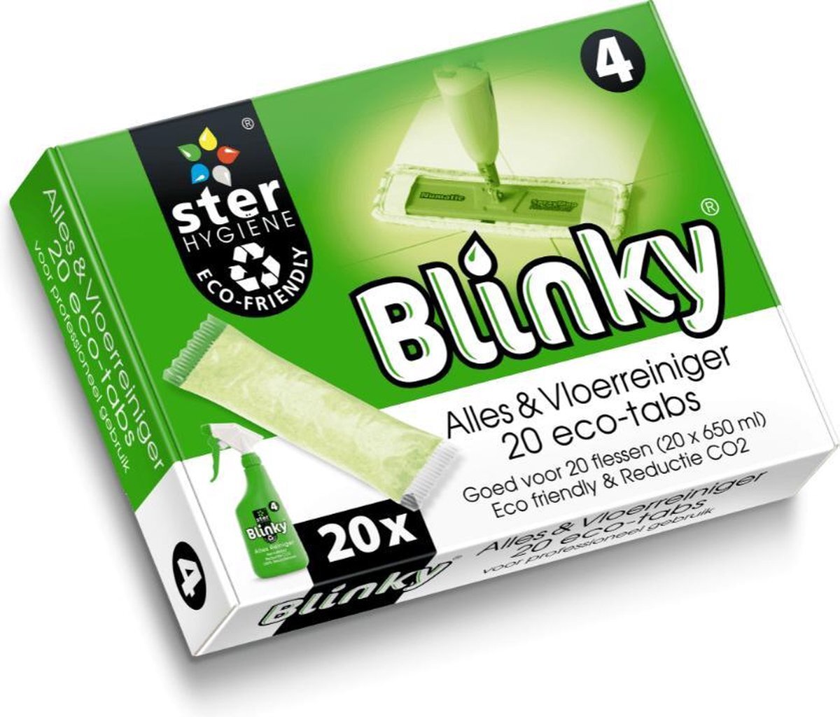 Blinky Eco Tabs Allesreiniger | Nr 4 | 20 stuks
