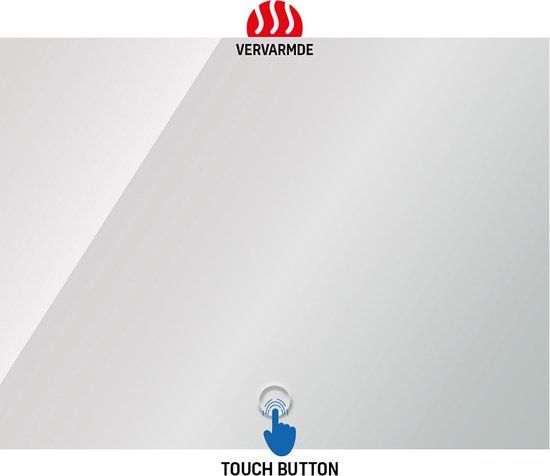 Aloni Roko QUEEN Badkamerspiegel - LED Verlichting & Spiegelverwarming - 80x60cm