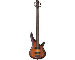 Ibanez SRF705 Portamento Brown Burst Flat Fretless 5-String Bass Guitar