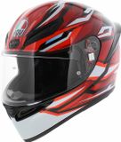 AGV K-1 S Lion Integraalhelm - Zwart/Rood/Wit - Maat XL
