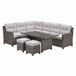 Garden Impressions Blue Bird wicker lounge-dining set - links - grijs/ sand