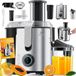 Sans marque centrifugeuse à fruits et légumes avec moteur 1100W et grande ouverture d'alimentation 85 mm