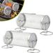 Grillmand cilindrique en acier inoxydable avec support (2 pièces)