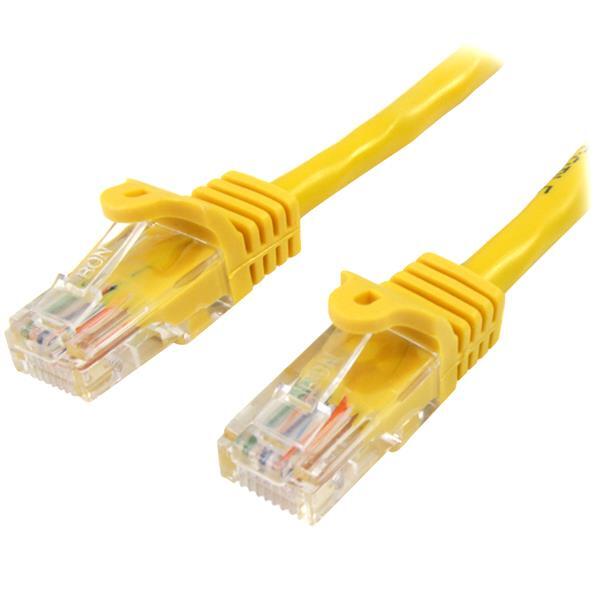 StarTech.com Cat5e Ethernet netwerkkabel met snagless RJ45 connectors UTP kabel 0,5m geel