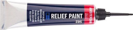 Talens Amsterdam Relief Verf 20 ml Donkerblauw 502