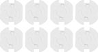 Benson Protections de prises - 10x - blanc - plastique - auto-adhésif - sécurité enfant