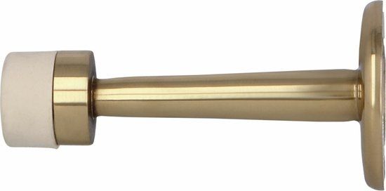 AMIG Deurstopper/deurbuffer - 75mm - muurbevestiging - gepolijst messing