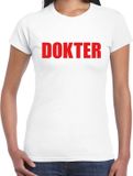 Bellatio Decorations Shoppartners Bv Dokter verkleed t-shirt wit voor dames - arts carnaval / feest shirt kleding / kostuum XXL