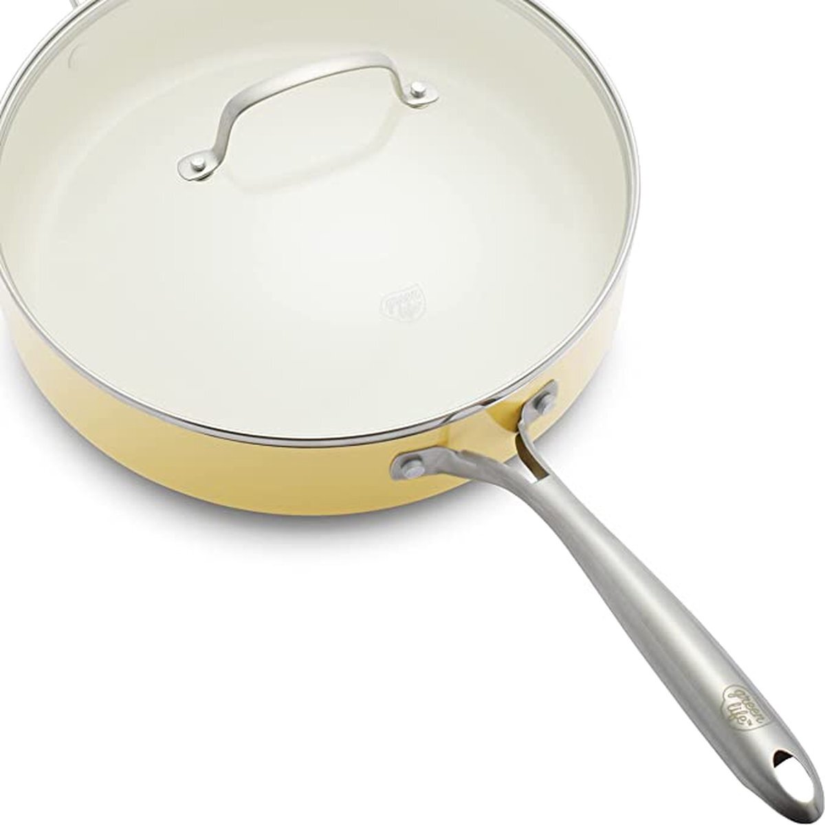 Greenlife GreenLife Artizan Sauteerpan met antiaanbaklaag 30 cm/4,8 liter, PFAS-vrij, geel