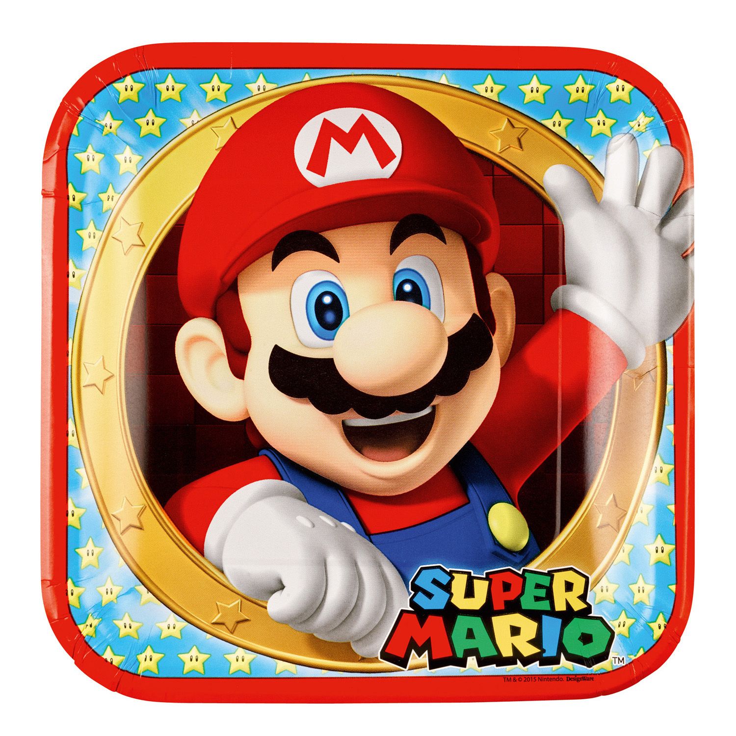Mario & Luigi Wegwerpborden - Multi - Papier - Vierkant - 22,8 cm
