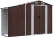 Abri de jardin 277x93x179 cm acier galvanisé marron