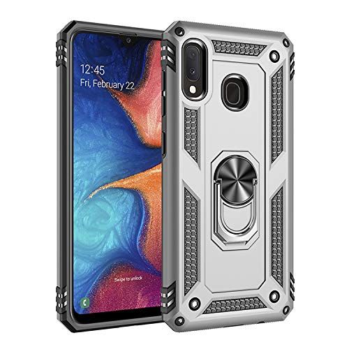 Hülle Hülle® Hardheid Smartphone Hoesje met Ring voor Samsung Galaxy A20e ZILVER