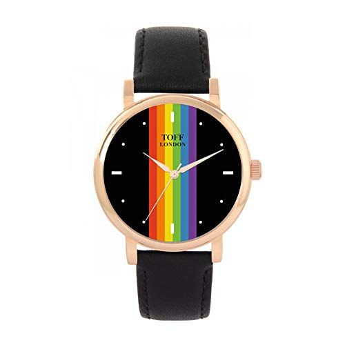 Toff London Pride Linear Black Batons Horloge - 5059656044215