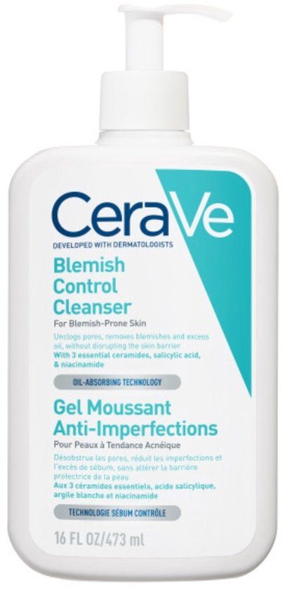 CeraVe Anti-Onzuiverheden Reinigingsgel - voor een Onzuivere Huid met Neiging tot Acne - met 2% Salicylzuur - 473ml