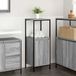 vidaXL meuble de salle de bain avec étagères 36x35x95 cm gris sonoma