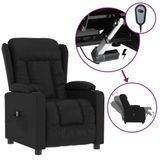 vidaXL Fauteuil elektrisch verstelbaar kunstleer zwart