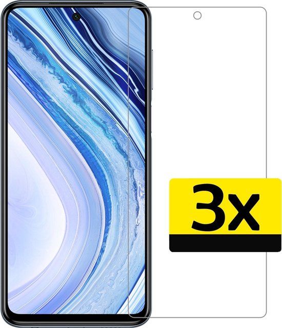 LUQ Screenprotector Xiaomi Redmi Note 9 Pro - 3x Screen Protector - Blue Filter Glass