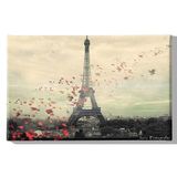 Homemania Eiffeltoren en landschappen voor woonkamer, slaapkamer, meerkleurig, 45 x 3 x 70 cm, HM20KNV45 x 70 – 280, polyester, hout