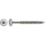SPAX houtconstructie, discuskop, 6 x 80 mm, 100 stuks, voldraad, T-STAR plus T30, 4CUT, RVS A2-0257000600805