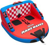 VEVOR Vastgoed Buizen voor Boating, 2-Riders Inflatables Vastgoed Buizen voor Boot Trekken, 154 kg Capaciteit Watersport Boating Buizen - met Volledige Nylon Afdekking, Dubbele Trek Punten, Veiligheidsklep & Gepolsterde Handgrepen