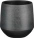 Mica Decorations Plantenpot/bloempot - terracotta - zwart - relief patroon - D19 x H18