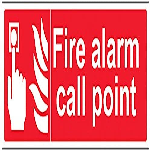 VSafety Fire Alarm Call Point Sign - 450mm x 150mm - Rigid Plastic