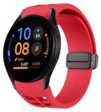 Wigento Samsung Galaxy Watch FE / 6 / 5 / 4 40mm: siliconen horlogeband met magnetische sluiting, vervanging, kleur: rood