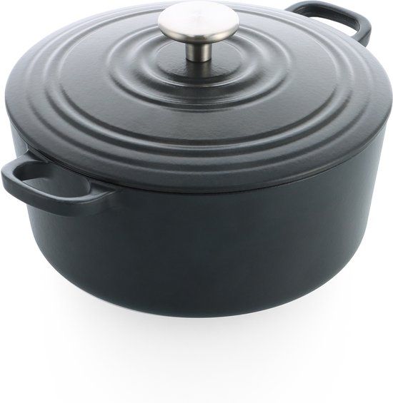 BK Bourgogne Braadpan 24cm Earl Grey - Gietijzer - 4.2L - Inductie