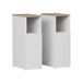 Vicco Enton Table de nuit – Set de 2 Blanc/Sonoma