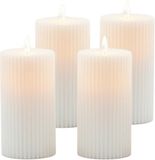 Merkloos Relaxdays Led kaarsen - set van 4 - Ø 8 cm - wit
