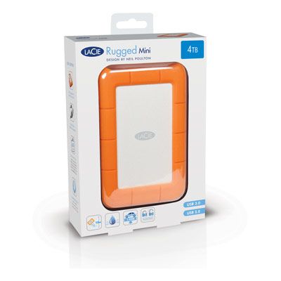 LaCie Rugged Mini - 2TB Externe Harde Schijf - Oranje/Zilver