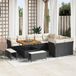 vidaXL Tuinbank Set 12-persoons Zwart Polyrattan