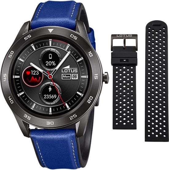 Lotus Smartime Display Smartwatch 50012/2 - Zwart - Blauw Bandje