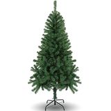 Kunstkerstboom 1,5 m met inklapbare takken, feestboom met metalen standaard, 500 takpunten, eenvoudige montage, kerstdecoratie voor kantoor, woonkamer en keuken