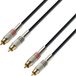 Adam Hall K3 TCC 0100 1m 2 x RCA 2 x RCA Zwart, Zilver audio kabel
