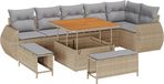 vidaXL Tuinbank Beige en Lichtgrijs