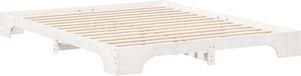 vidaXL Bedframe Wit Massief Grenenhout 160 x 220 cm