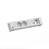 Bachmann POWER FRAME 2xUTE 1xCM 1xUSB A/C 22W 0,2m GST18