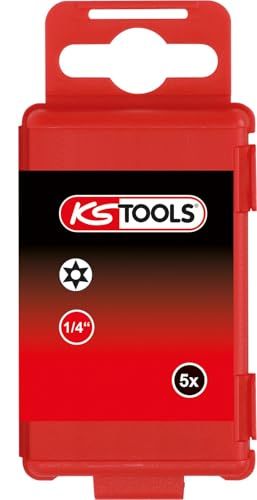 KS Tools 918.3661 1/4" TORSIONpower Bit Torx, 75mm, TB20, met boring, 5 per pak