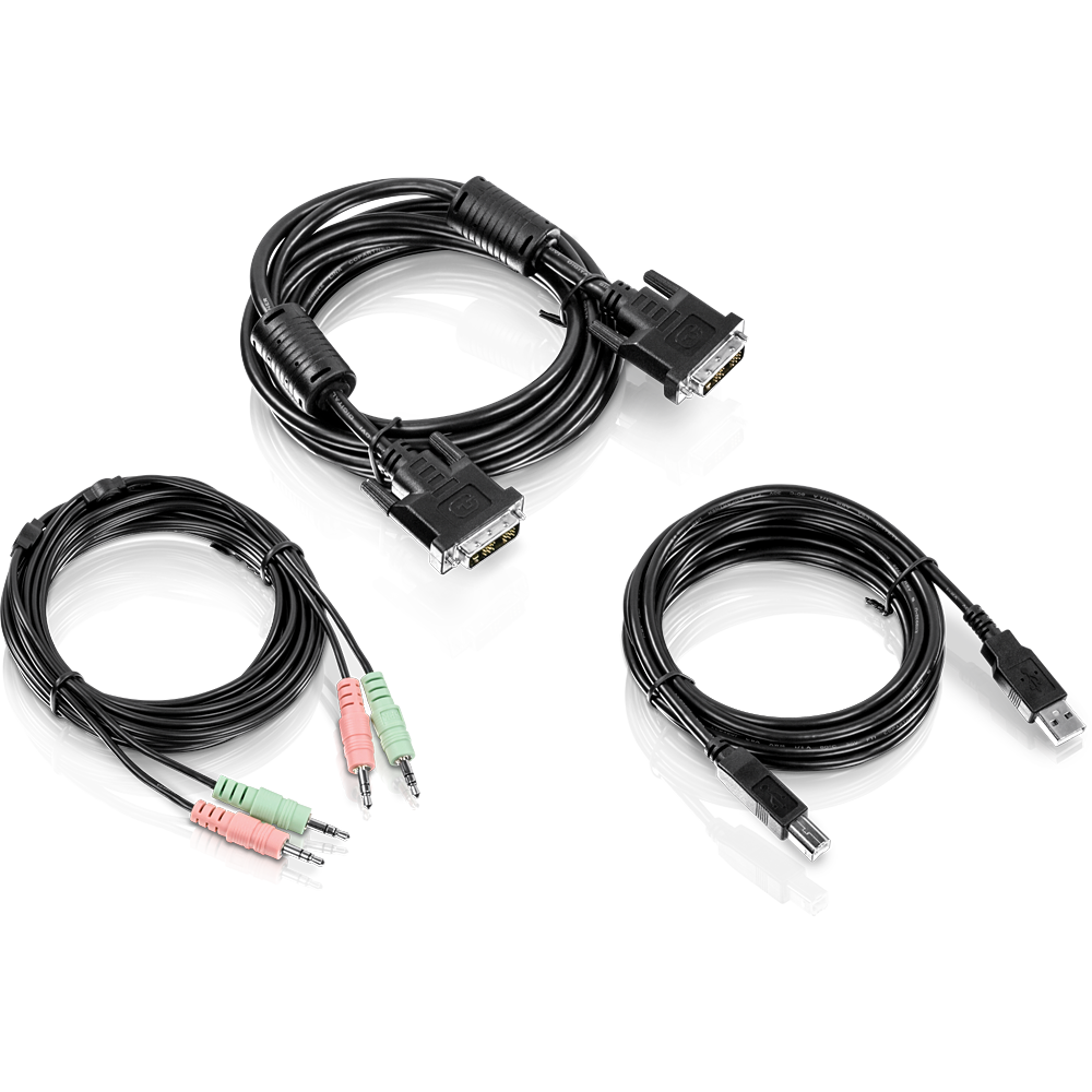 TRENDnet TK-CD10 KVM Kabel - 3 m - Zwart